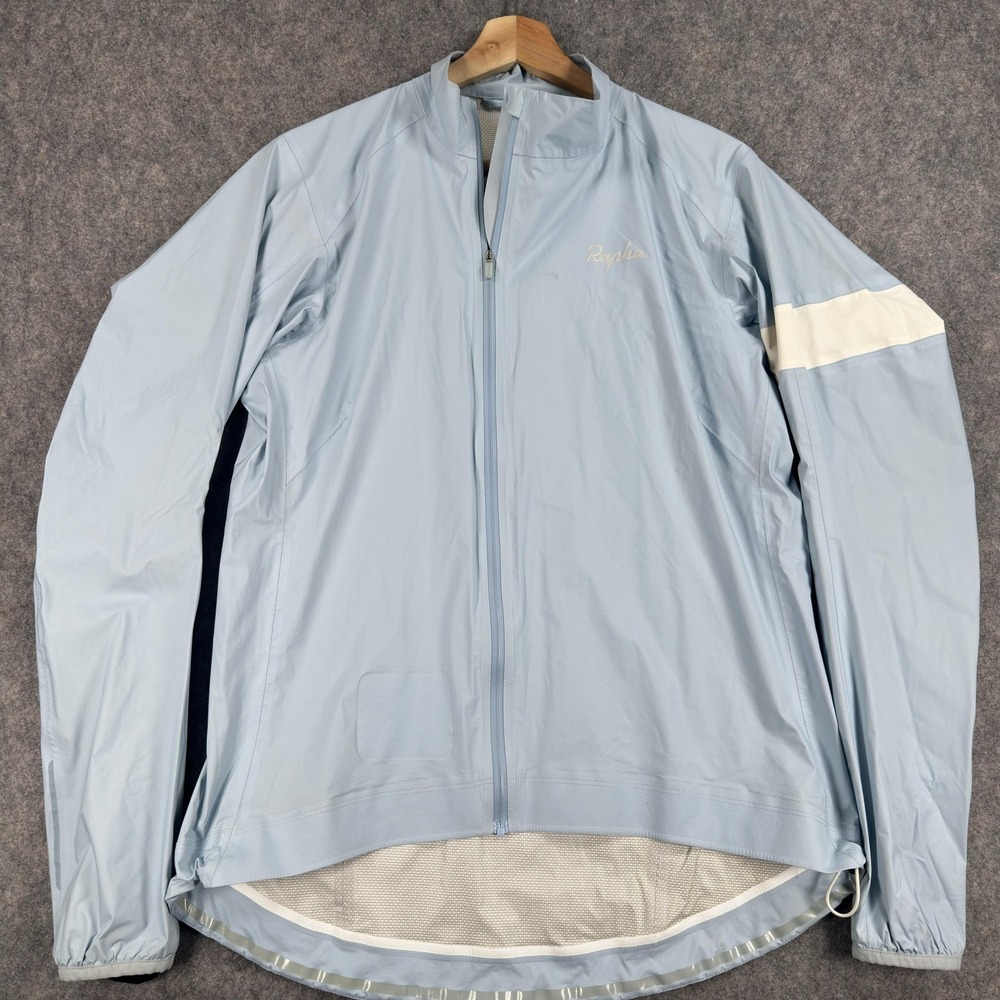 Rapha Womens Core Rain Jacket II Large Blue Cycling Waterproof Reflective
